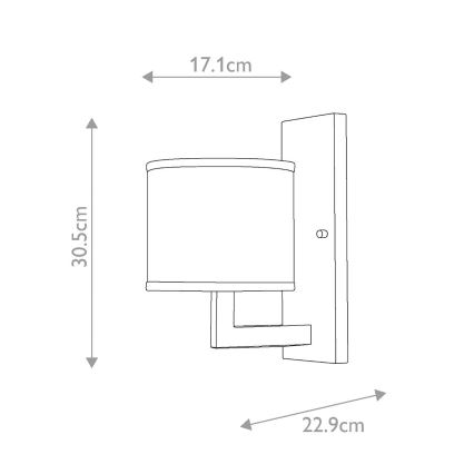 Hinkley - HAMPTON fali lámpa 1xE27/60W/230V aranyszínű
