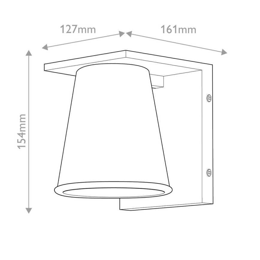 Hinkley - LED Kültéri fali lámpa HANS 1xGU10/8W/230V IP44 fekete