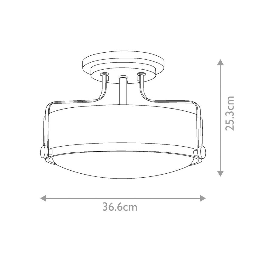 Hinkley - HARPER felületre szerelhető csillár 3xE27/60W/230V Ø 36,6 cm, fényes króm