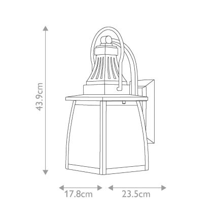 Hinkley - Kültéri fali lámpa MONTAUK 2xE14/60W/230V IP44
