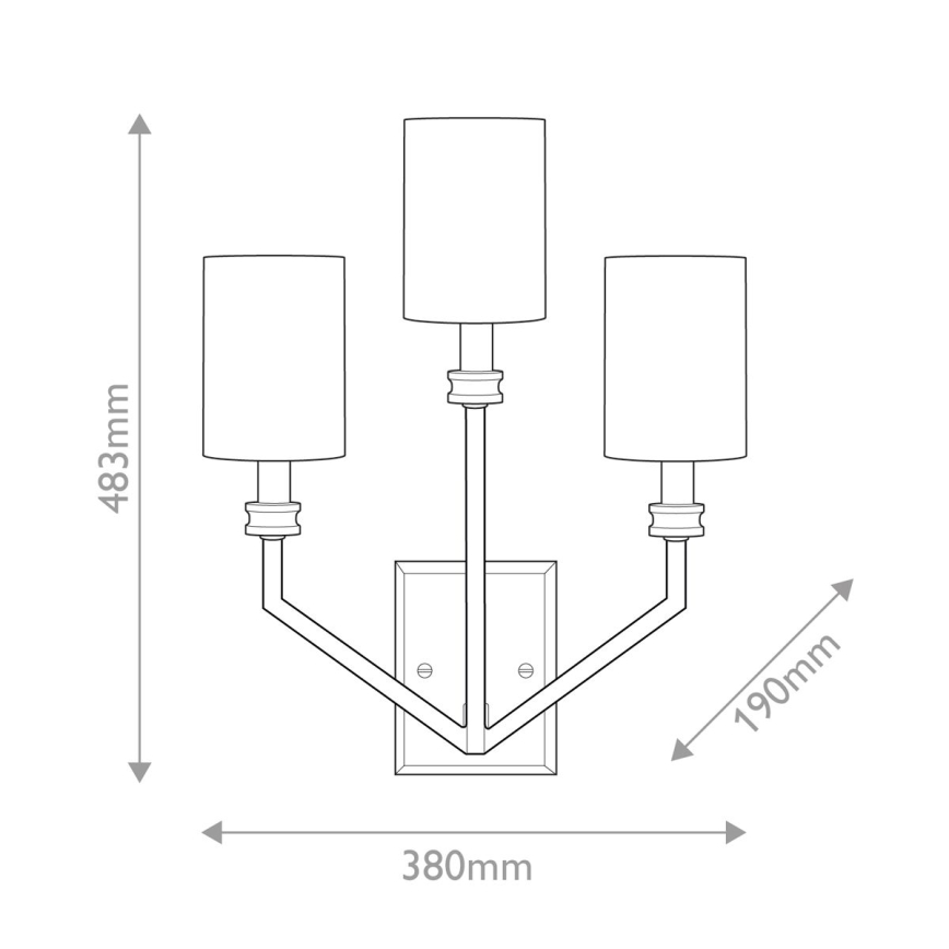 Hinkley - Fali lámpa MOORE 3xE14/40W/230V arany