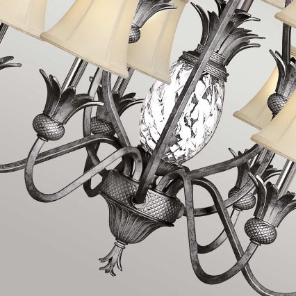 Hinkley - Csillár láncon PLANTATION 10xE14/40W/230V ezüst