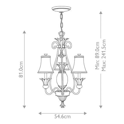 Hinkley - Csillár láncon PLANTATION 4xE14/40W/230V bronz