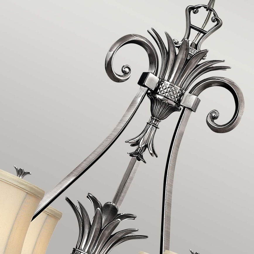 Hinkley - Csillár láncon PLANTATION 7xE14/40W/230V ezüst