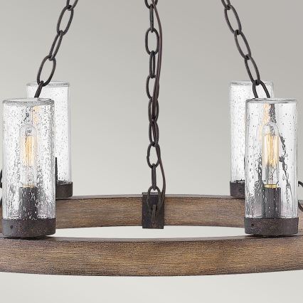 Hinkley - Láncra akasztható csillár SAWYER 6xE14/40W/230V barna