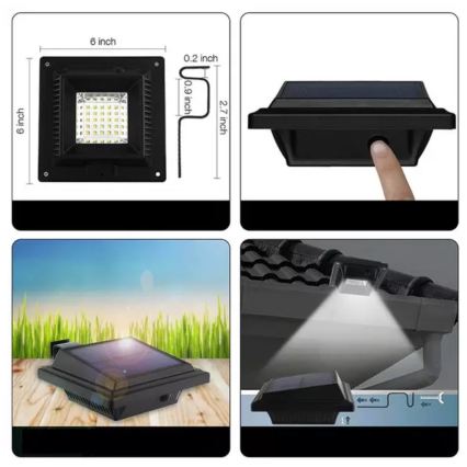 HÖFFTECH - Napelemes LED fali lámpa mozgás- és szürkületérzékelővel, LED/3,7V 2000 mAh, IP65