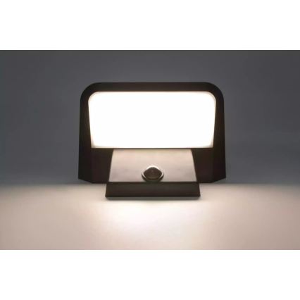 HÖFFTECH - LED napelemes fali lámpa mozgás- és alkonyatérzékelővel LED/5,5V 200 mAh IP44