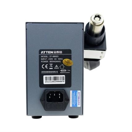 Hőlégállomás LCD-kijelzővel 800W/230V