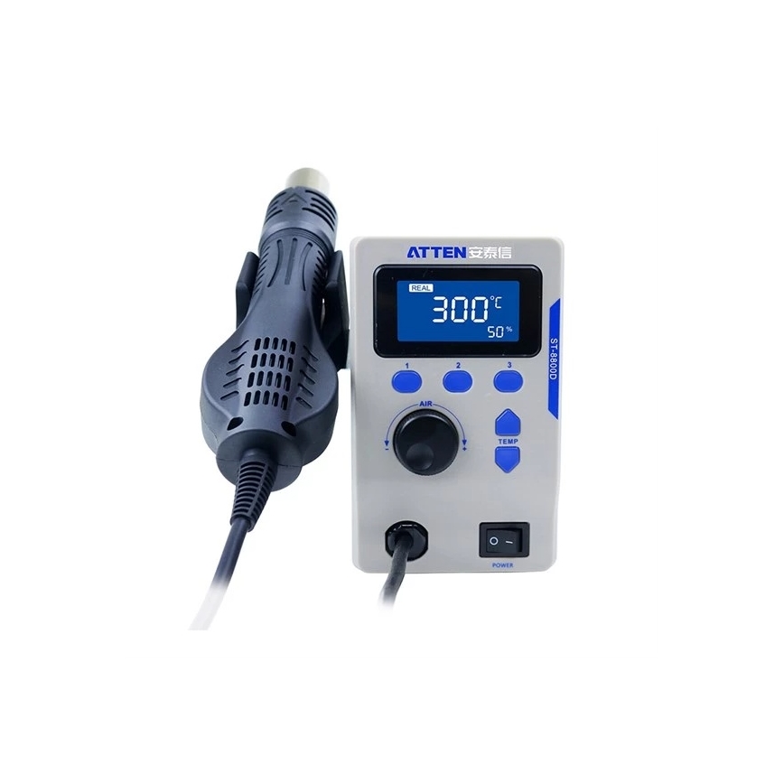 Hőlégállomás LCD-kijelzővel 800W/230V
