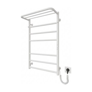 HOME fürdőszobai létrás törölközőszárító radiátor 95W/230V 77x53 cm rozsdamentes/fehér jobb oldali