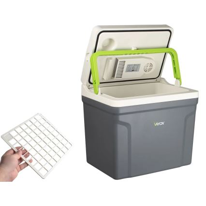 Hordozható Autós hűtő fűtési funkcióval 27 l 230V/12V/24V szürke