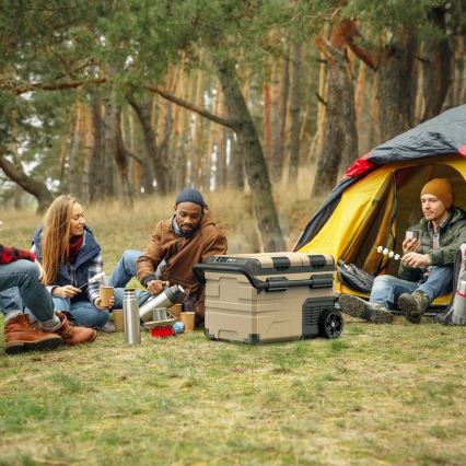 Hordozható Autós hűtő LCD kijelzővel 39 l 230V/12V/24V barna