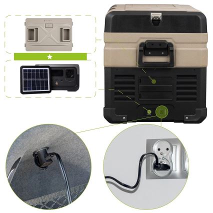 Hordozható Autós hűtő LCD kijelzővel 39 l 230V/12V/24V barna