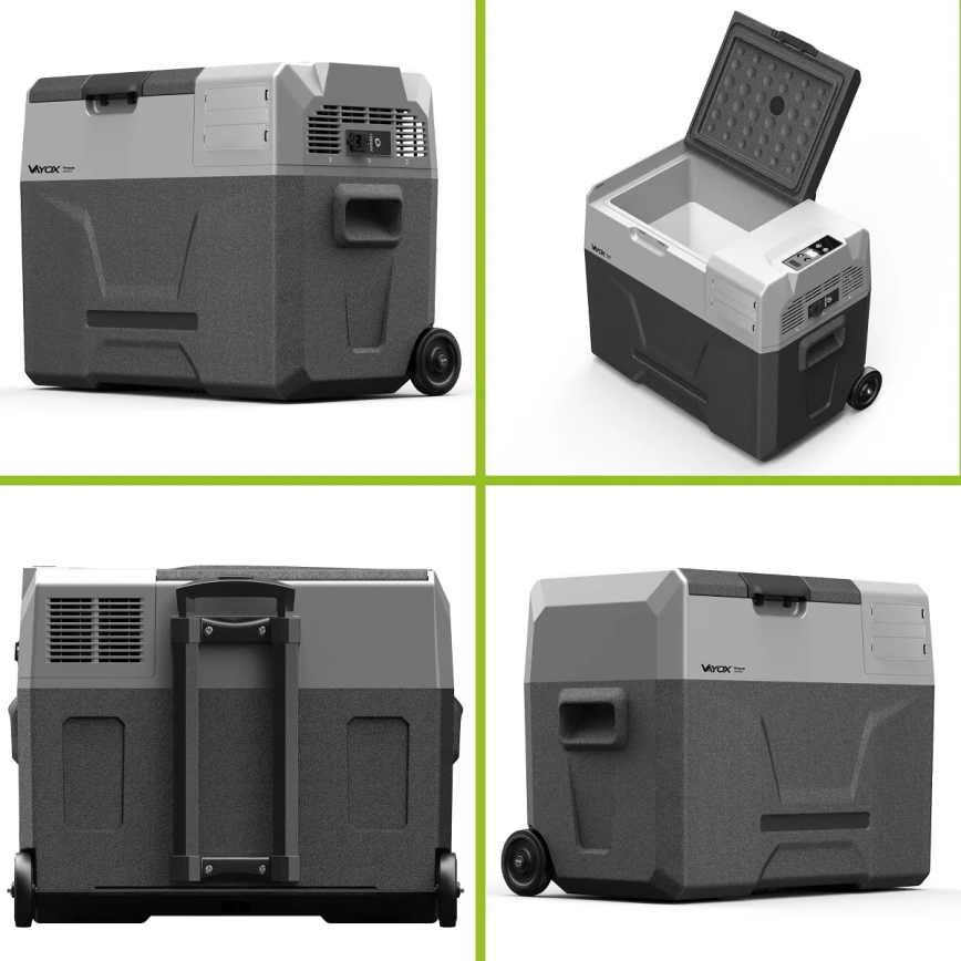 Hordozható Autós hűtő LCD kijelzővel 40 l 230V/12V/24V fekete