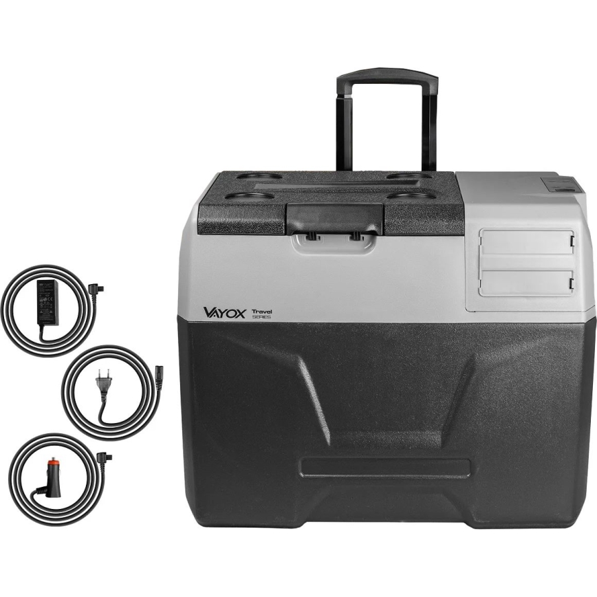 Hordozható Autós hűtő LCD kijelzővel 40 l 230V/12V/24V fekete