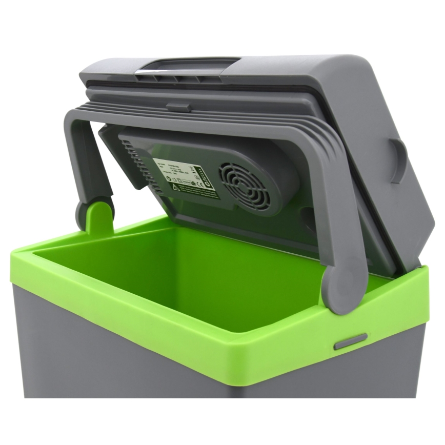 Hordozható autós hűtődoboz 22 l 55W/12V/230V szürke/zöld