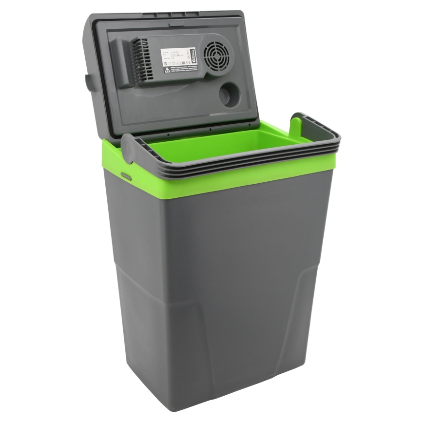 Hordozható autós hűtődoboz 22 l 55W/12V/230V szürke/zöld