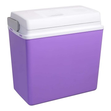 Hordozható autós hűtődoboz 23 l 55W/12V/230V lila/fehér