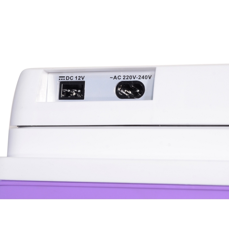 Hordozható autós hűtődoboz 23 l 55W/12V/230V lila/fehér