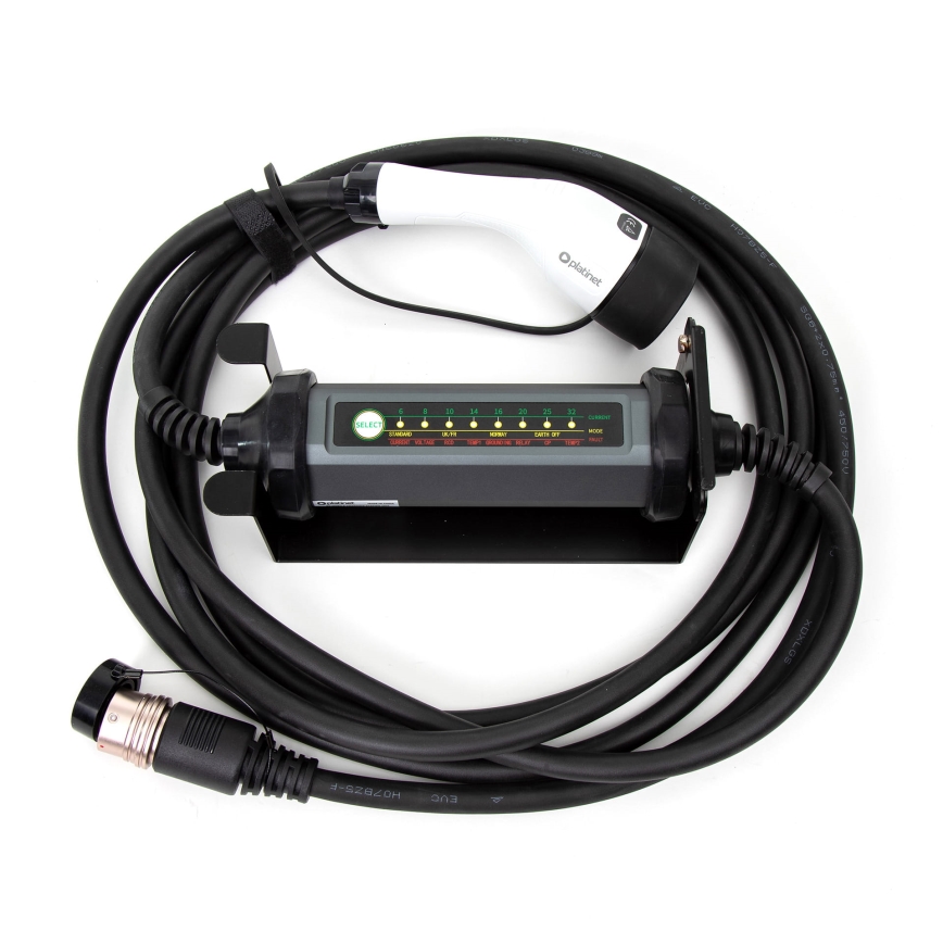 Hordozható elektromos autó töltő 4 db Type 2 adapterrel 32A/480V 22kW 5m IP67