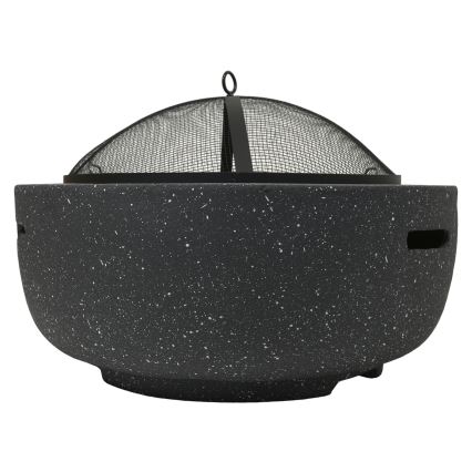 Hordozható fa tábortűz rostéllyal antracit