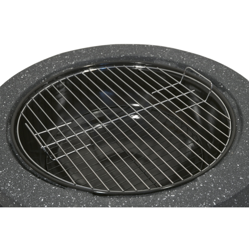 Hordozható fa tábortűz rostéllyal antracit