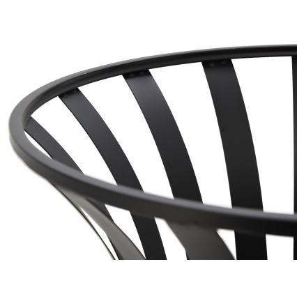 Hordozható fa tűzrakóhely rostéllyal fekete