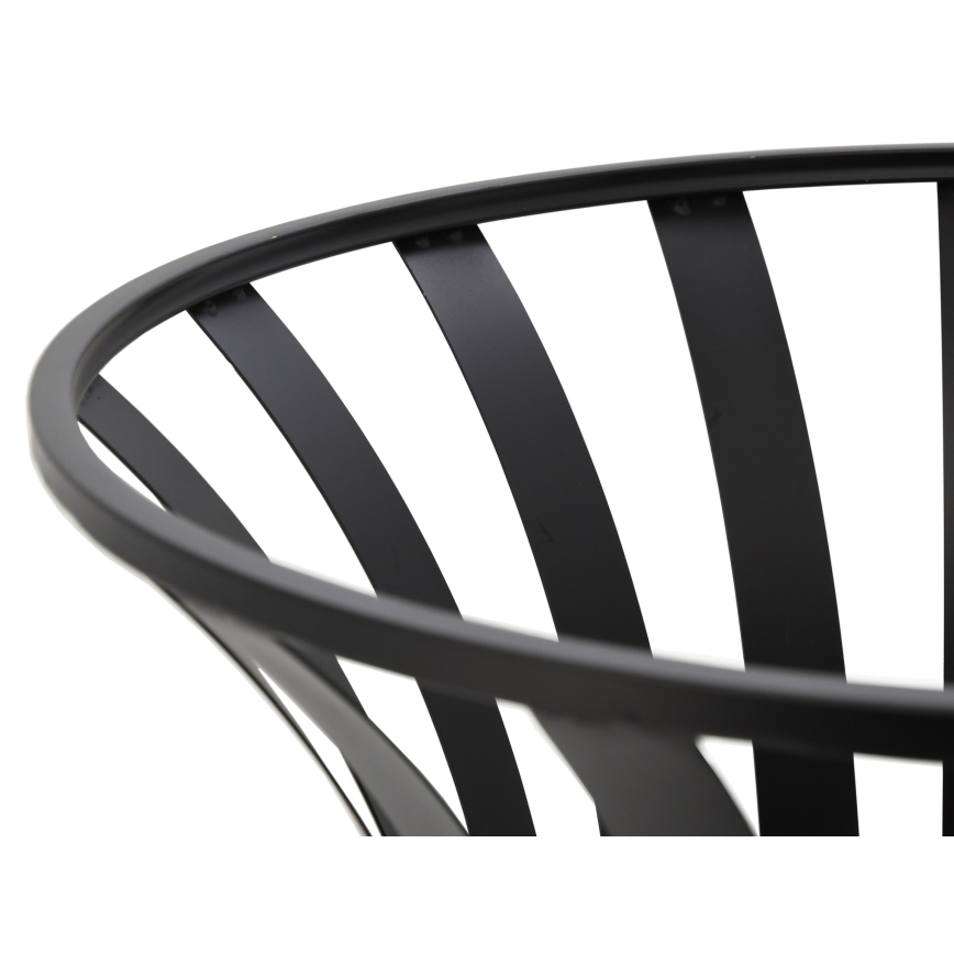 Hordozható fa tűzrakóhely rostéllyal fekete