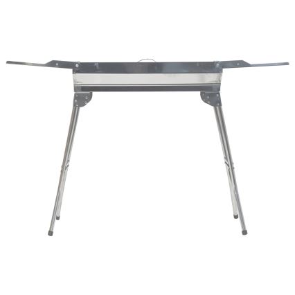 Hordozható faszén grill fényes króm