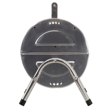 Hordozható faszén grill fényes króm