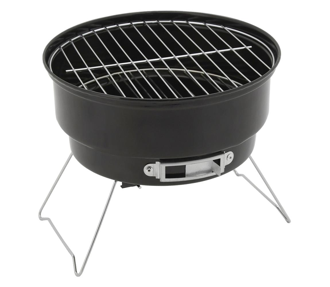 Hordozható faszenes grill fekete