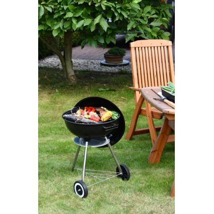 Hordozható faszenes grillsütő fekete