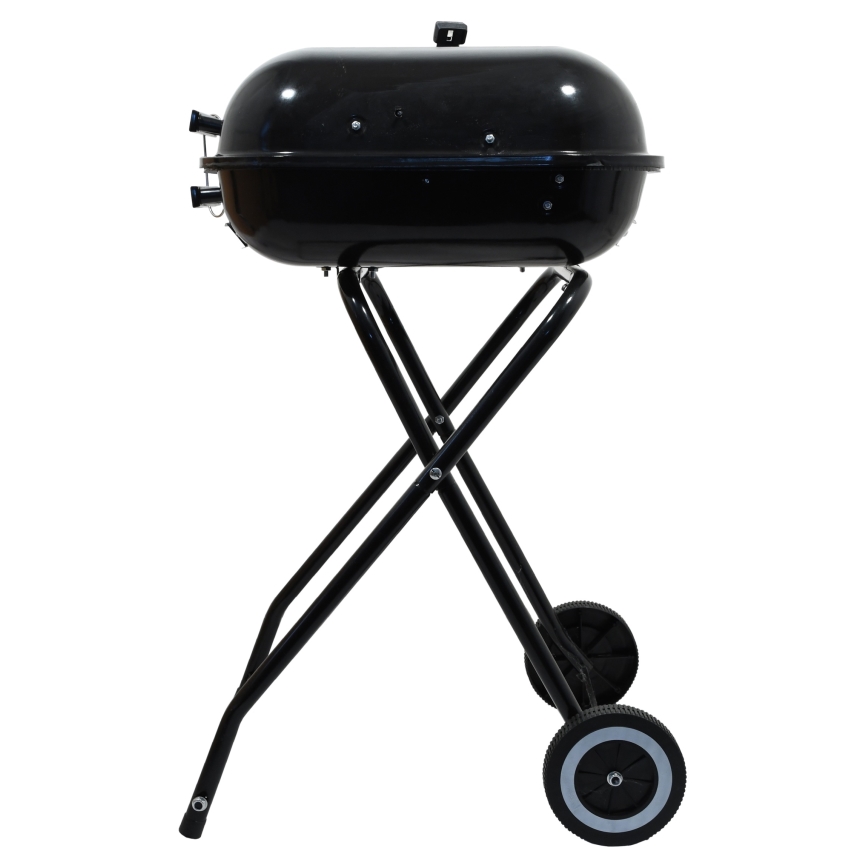 Hordozható faszenes grillsütő fekete