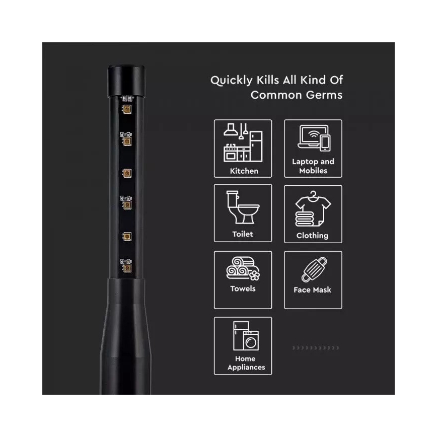Hordozható fertőtlenítő germicid lámpa mini UVC/14W/230V 3000 mAh
