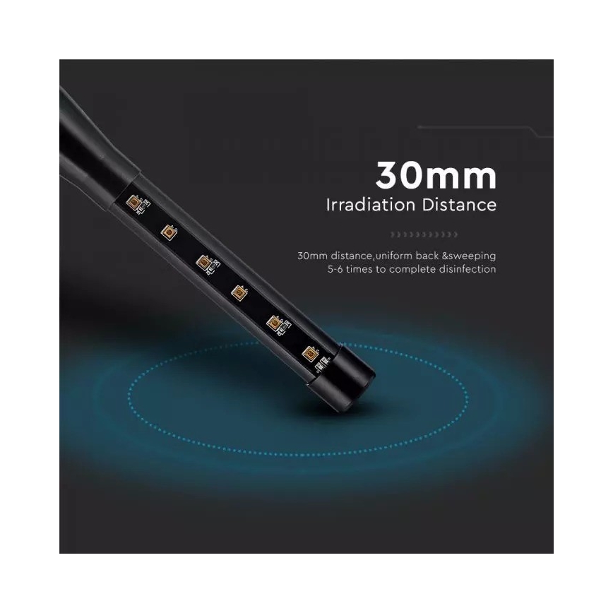 Hordozható fertőtlenítő germicid lámpa mini UVC/14W/230V 3000 mAh