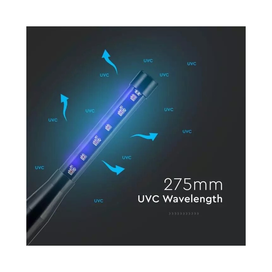 Hordozható fertőtlenítő germicid lámpa mini UVC/14W/230V 3000 mAh
