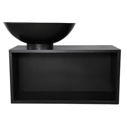 Hordozható fatüzelésű tűzrakó GIANT fekete grillezőlapos