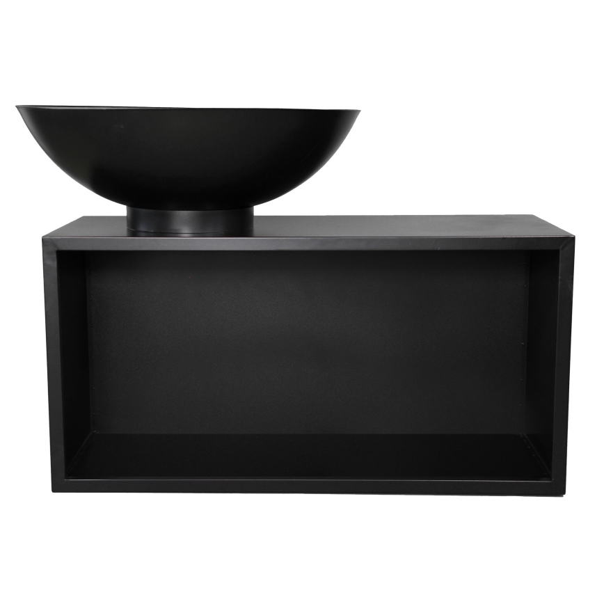 Hordozható fatüzelésű tűzrakó GIANT fekete grillezőlapos