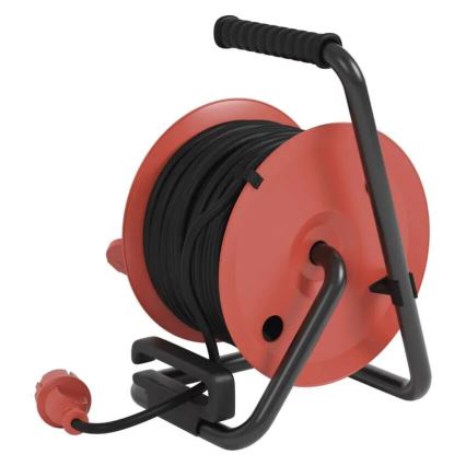 Hosszabbító dob 4 aljzattal 25m IP44 piros