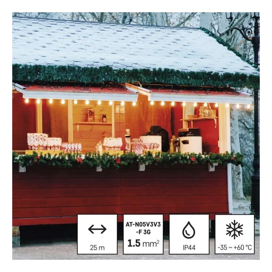 Hosszabbító dob 4 aljzattal 25m szilikon IP44