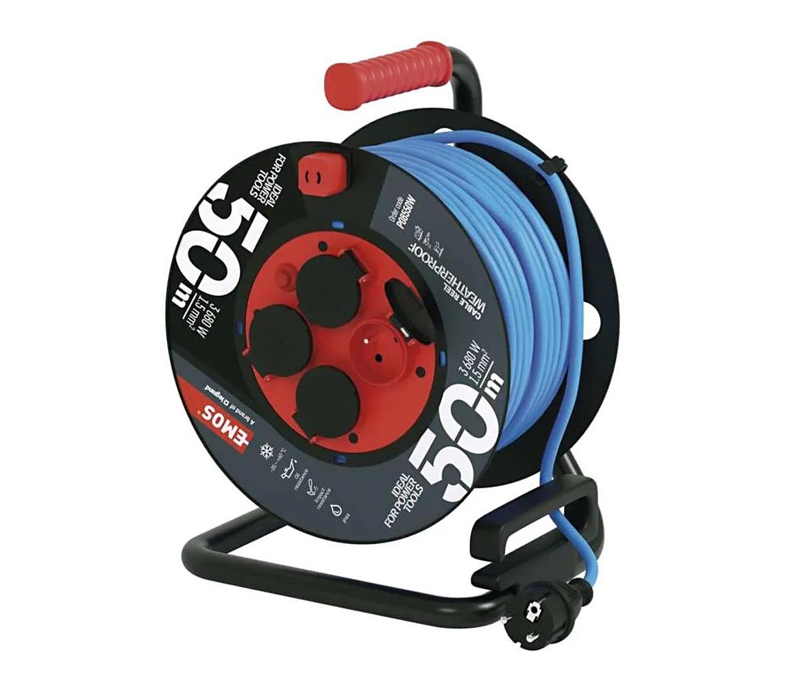 Hosszabbító dob 4 aljzattal 50m szilikon IP44 P08550W