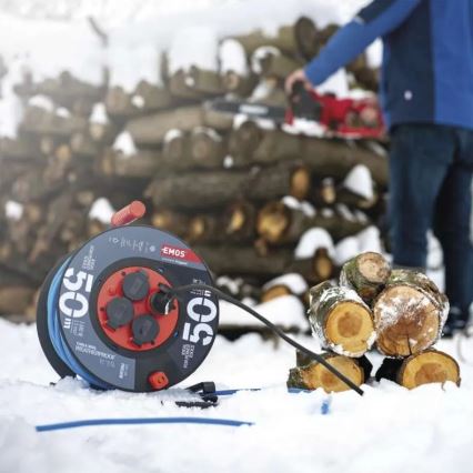 Hosszabbító dob 4 aljzattal 50m szilikon IP44