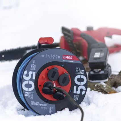 Hosszabbító dob 4 aljzattal 50m szilikon IP44