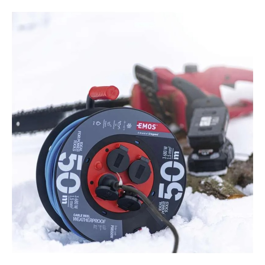 Hosszabbító dob 4 aljzattal 50m szilikon IP44