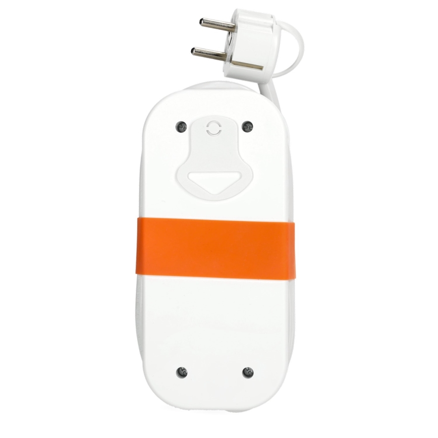 Hosszabbító kábel 2 aljzat + 2x USB 1,4 m fehér