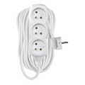 Hosszabbító kábel 3 pólusú 10 m fehér