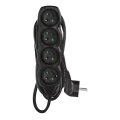 Hosszabbító kábel 4 aljzat 5m fekete