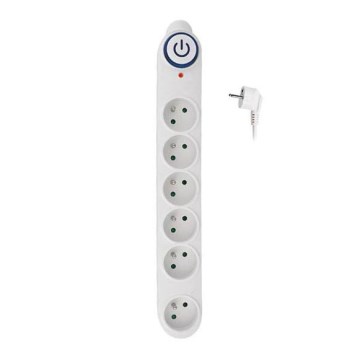 Hosszabbító kábel kapcsolóval 6 aljzat, 5 m