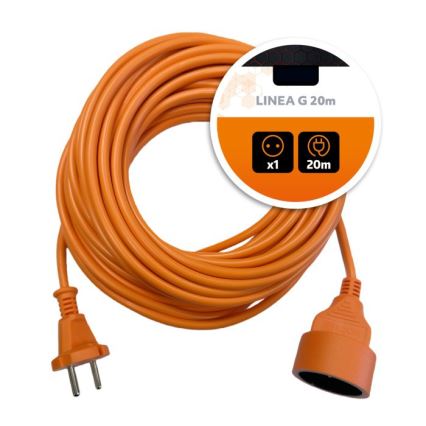 Hosszabbító kábel LINEA G 1Z 20m narancssárga