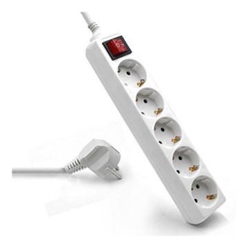 Hosszabbító kábel SCHUKO 5Z kapcsolóval 5m